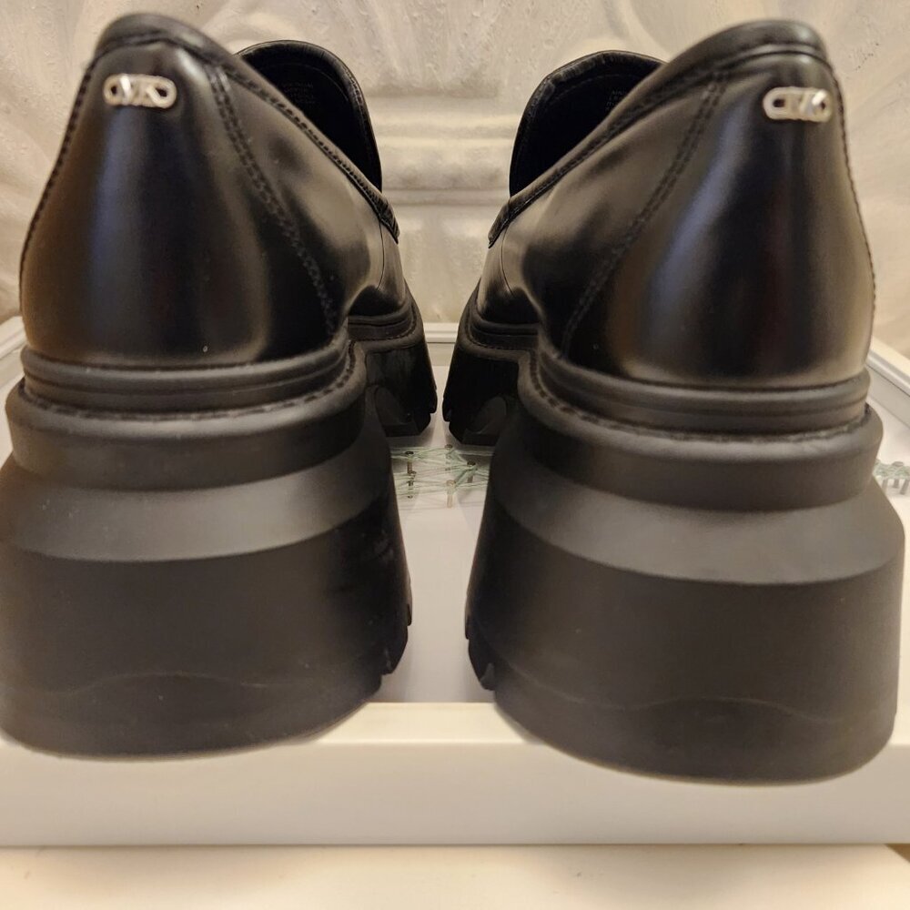 Michael Kors Black Leather "Shiloh" Loafers. NIB. Size Various - Picture 10 of 15